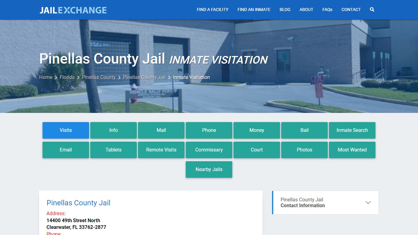 Inmate Visitation - Pinellas County Jail, FL - Jail Exchange